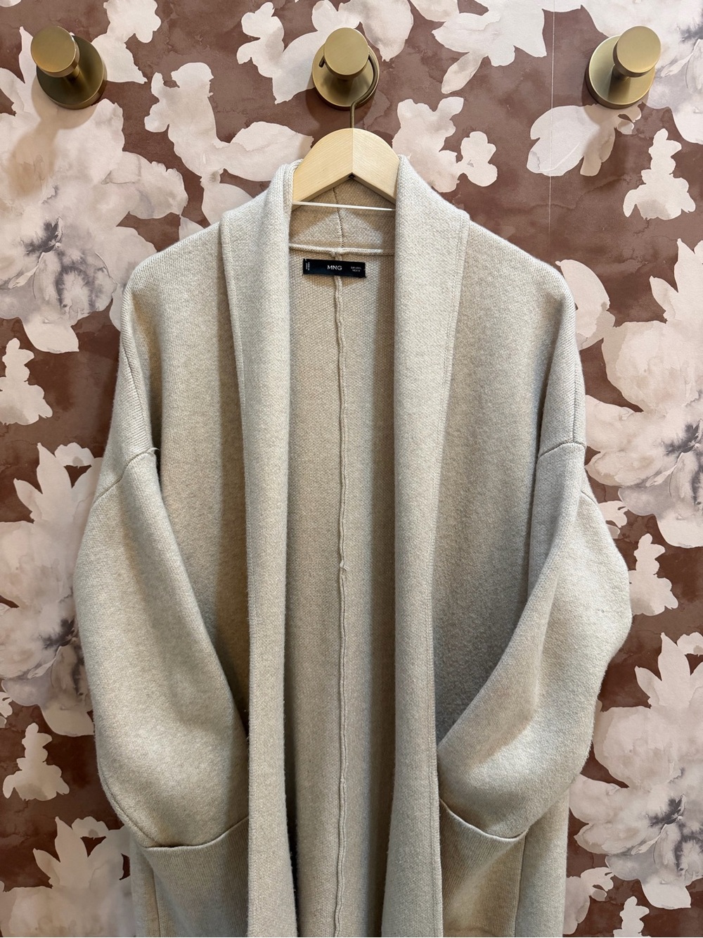 MANGO Oversized Knitted Coat with Pockets